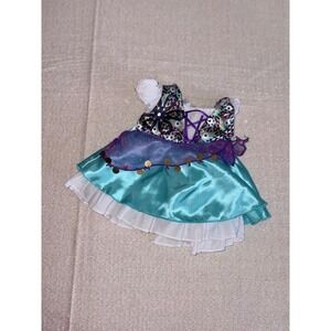Build-A-Bear Esmeralda Doll Dress OS Teal Excellent Disney Costume Coin Accents